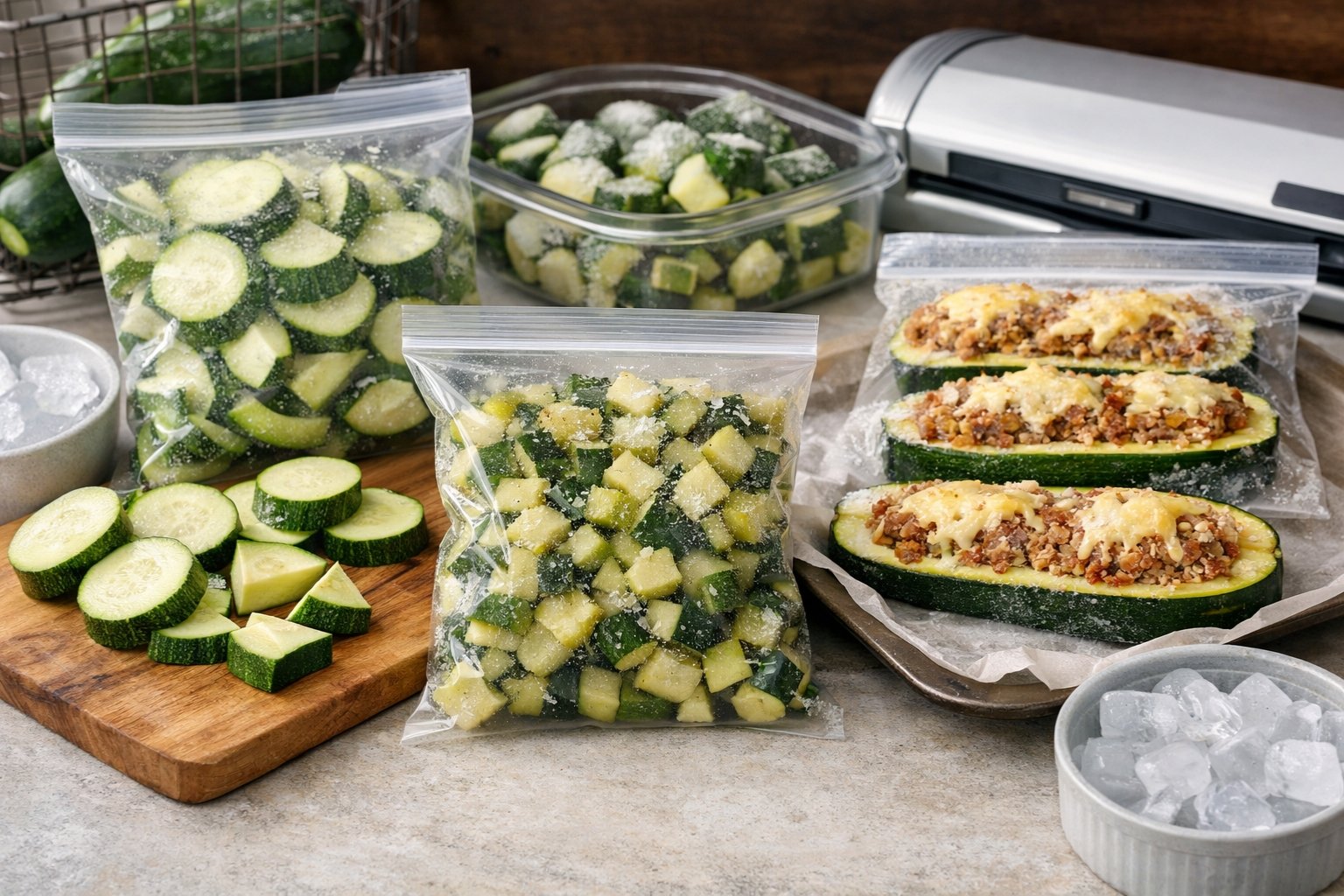 Comment congeler des courgettes crues cuites ou farcies