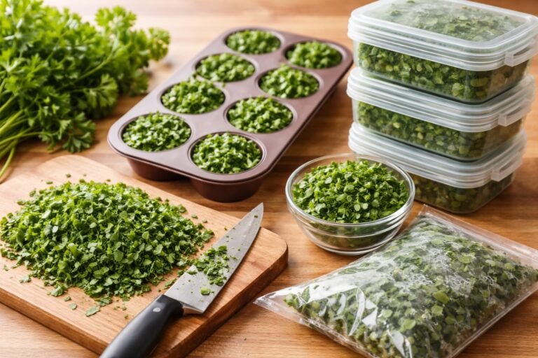 Comment congeler du persil frais