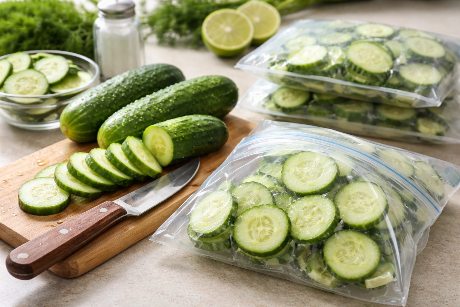 Peut on congeler des concombres crus