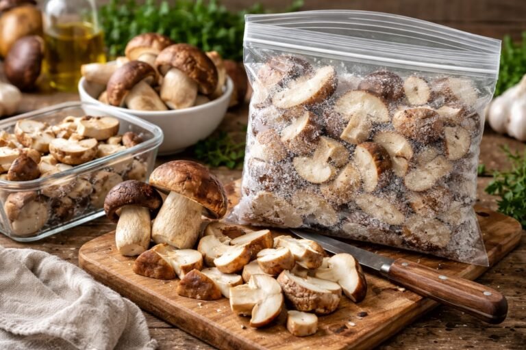 Comment congeler des cèpes frais crus