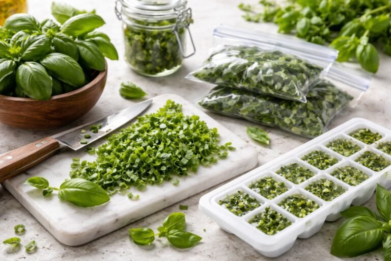 Comment congeler du basilic frais